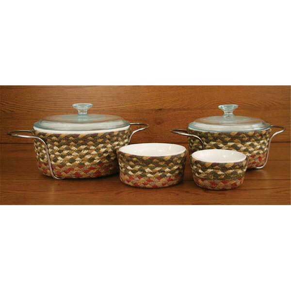Capitol Importing Co Capitol Importing Olive-Burgundy-Gray - Casserole Baskets, 4PK 36-CB024